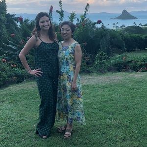 Green Nordstrom Paisley jumpsuit